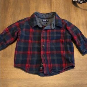 Baby Gap 3-6 month plaid flannel shirt